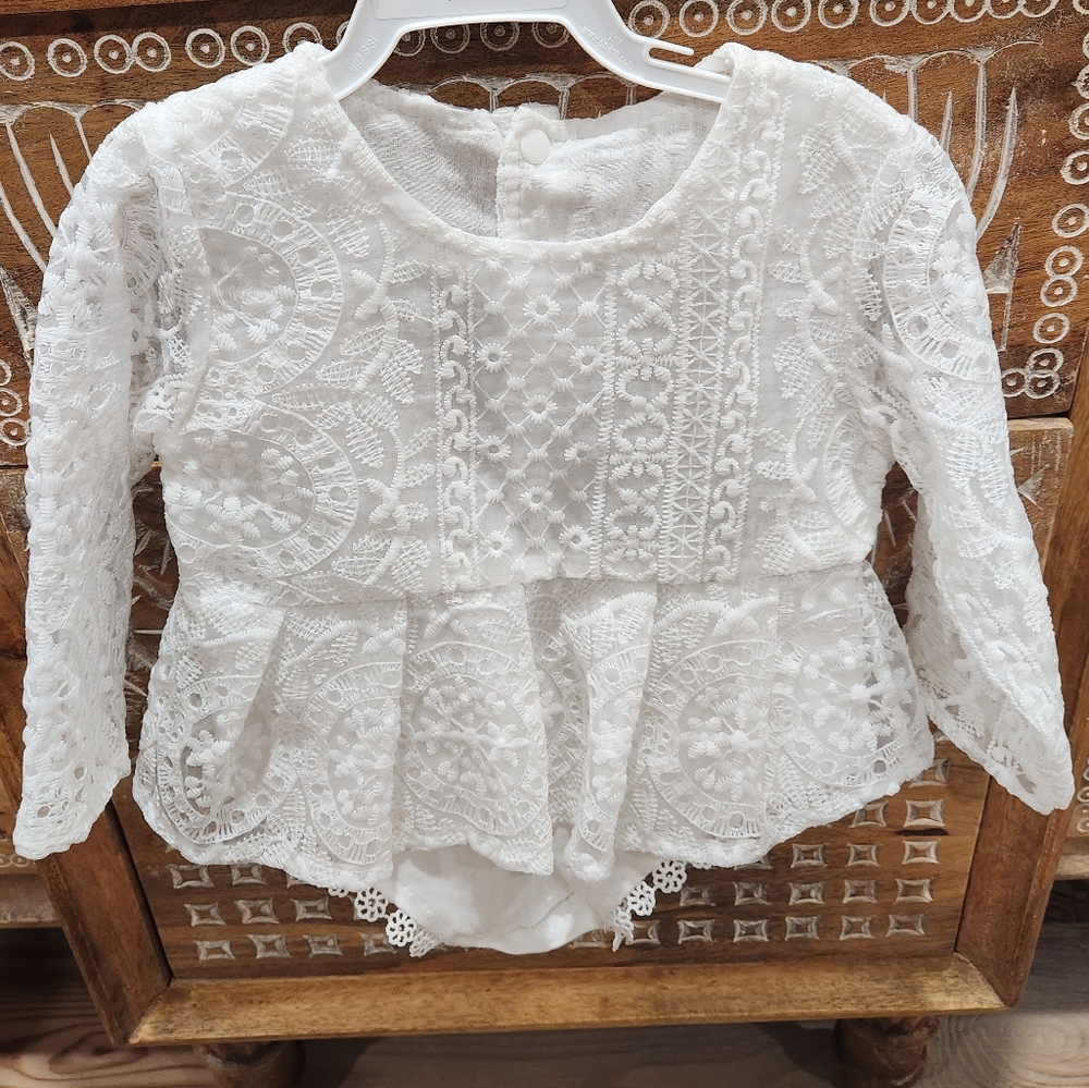 White lace baby dress